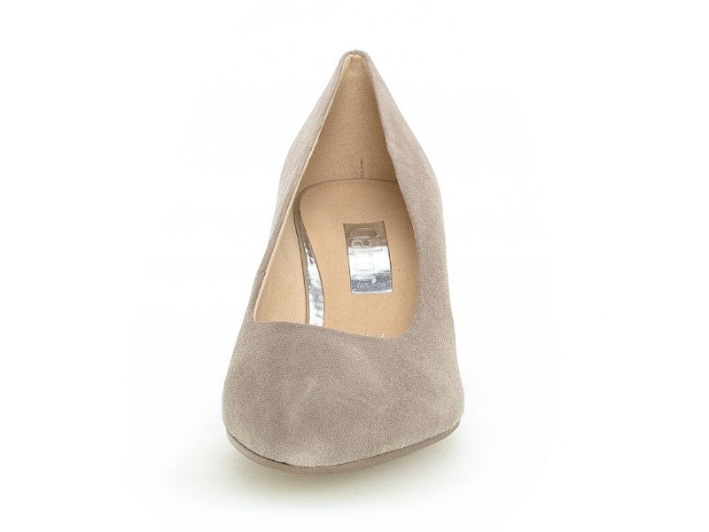Escarpins beige en cuir velours Lola