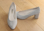 Escarpins beige en cuir velours Lola