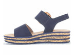 Sandales plateforme Gabor suède bleu