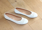 Ballerine ajourées Gabor en cuir blanc
