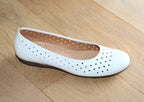 Ballerine ajourées Gabor en cuir blanc