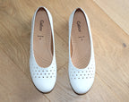 Ballerine ajourées Gabor en cuir blanc