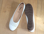 Ballerine ajourées Gabor en cuir blanc