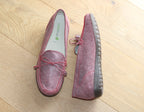 Mocassins souples en cuir vichy rouge