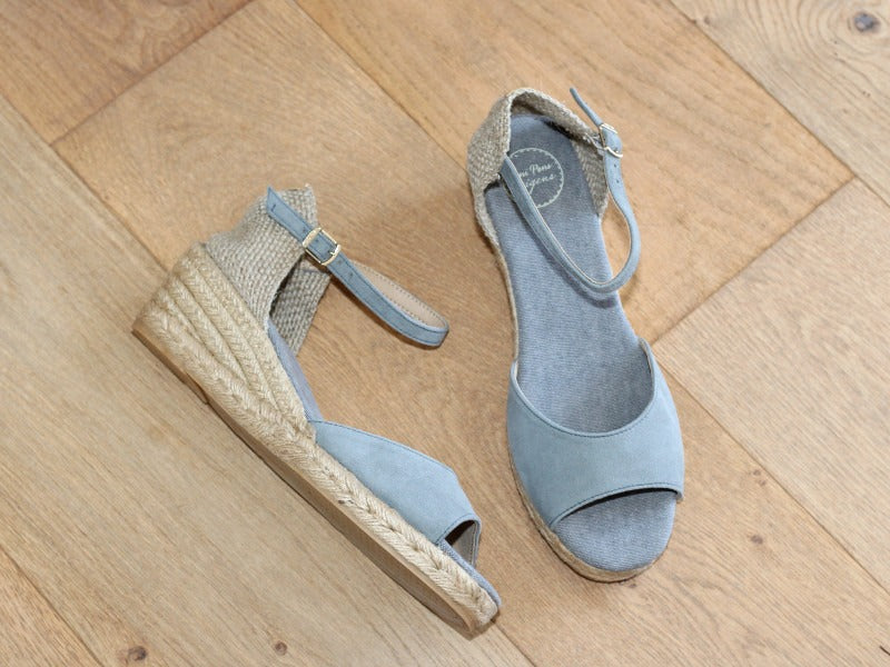 Espadrilles Llivia Toni Pons en cuir suède gris
