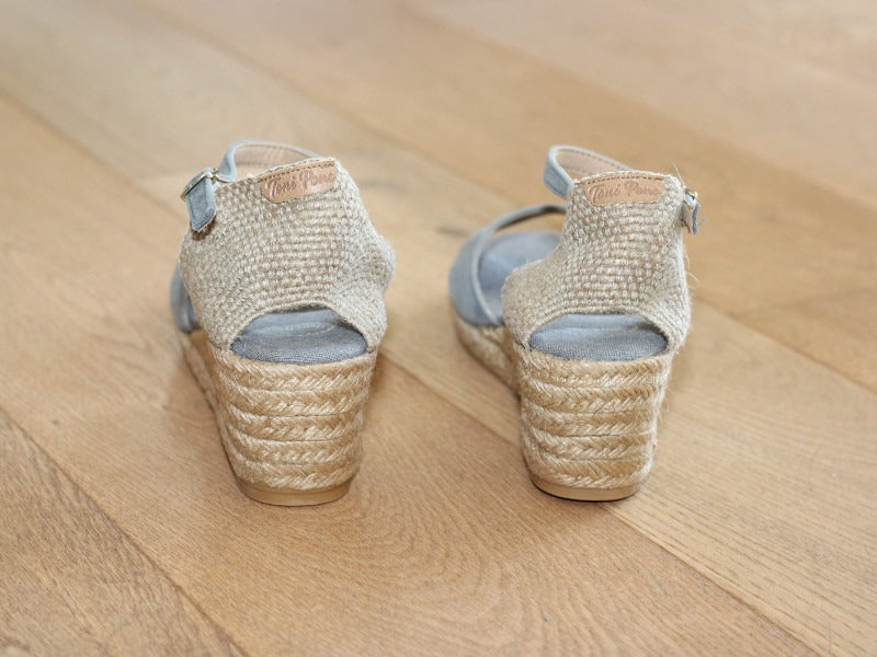 Espadrilles Llivia Toni Pons en cuir suède gris