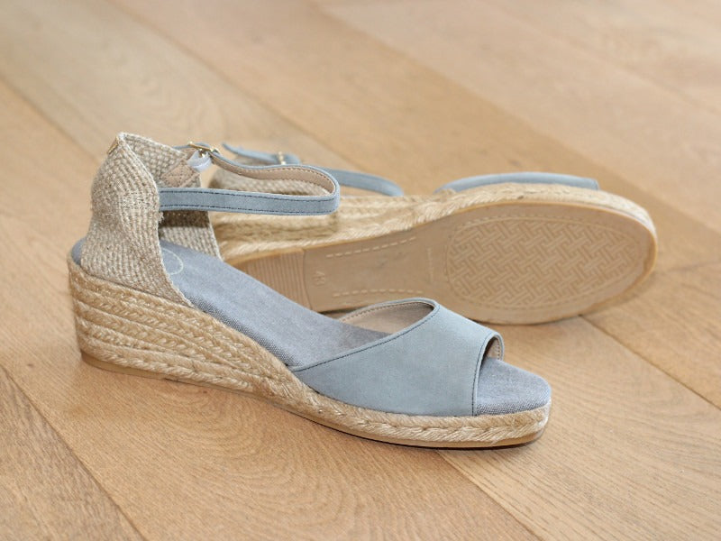 Espadrilles Llivia Toni Pons en cuir suède gris