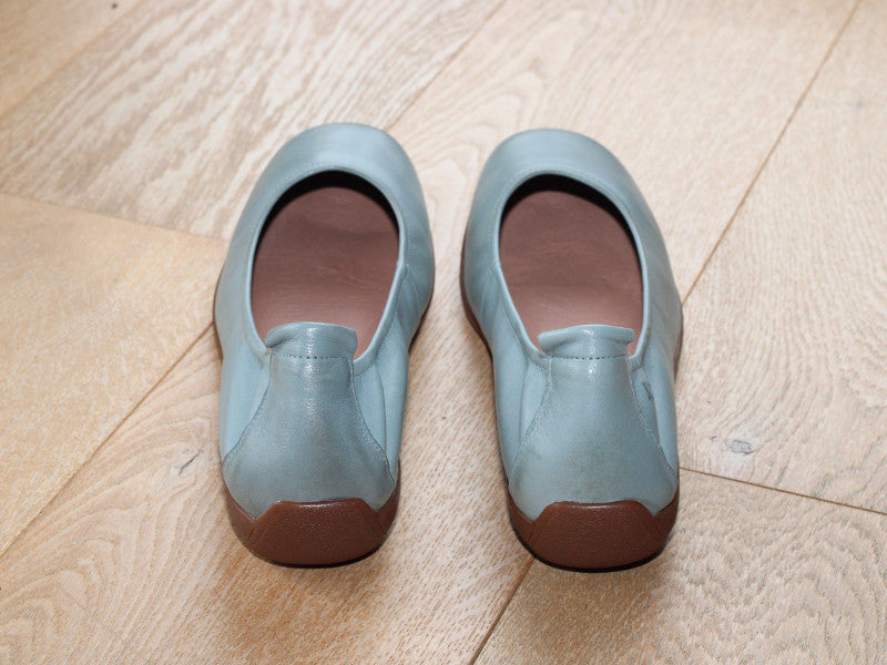 Ballerines souples Fenja en cuir bleu