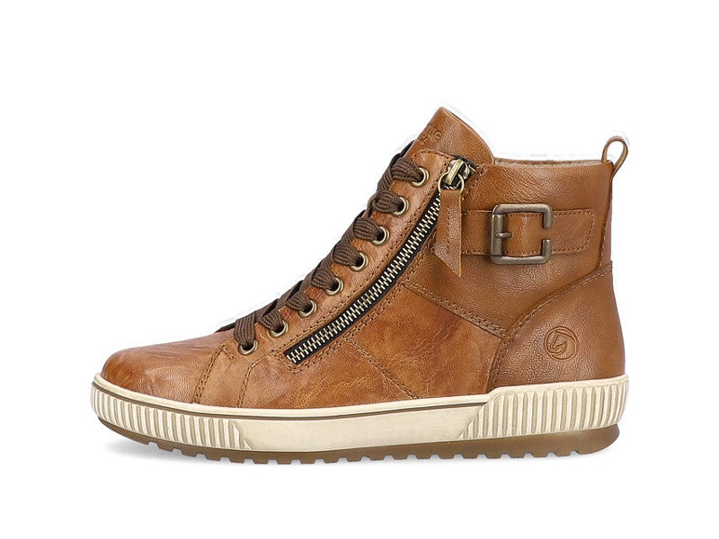Baskets montantes Remonte en cuir marron