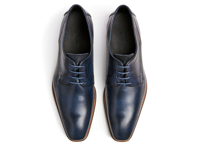 Chaussures basses en cuir bleu Don