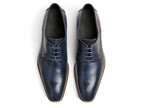 Chaussures basses en cuir bleu Don