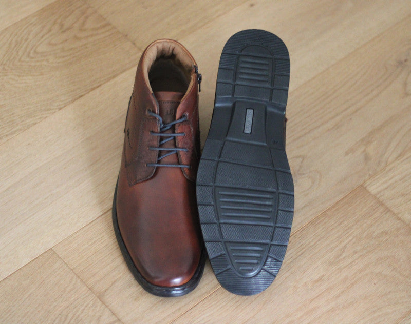 Chaussures montantes en cuir marron Alastair
