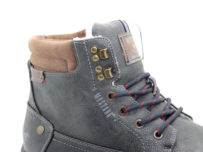 Boots à lacets Mustang gris anthracite