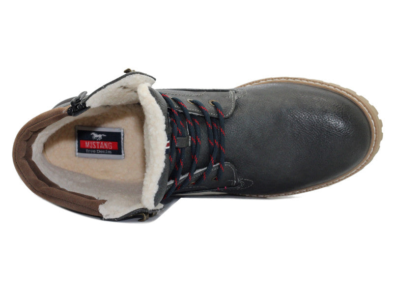 Boots à lacets Mustang gris anthracite