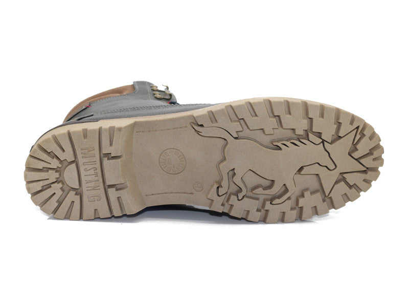 Boots à lacets Mustang gris anthracite