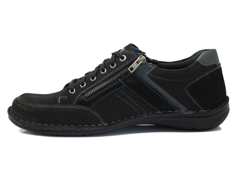 Chaussures sneakers en cuir noir Anvers