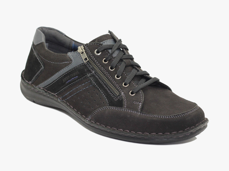 Chaussures sneakers en cuir noir Anvers