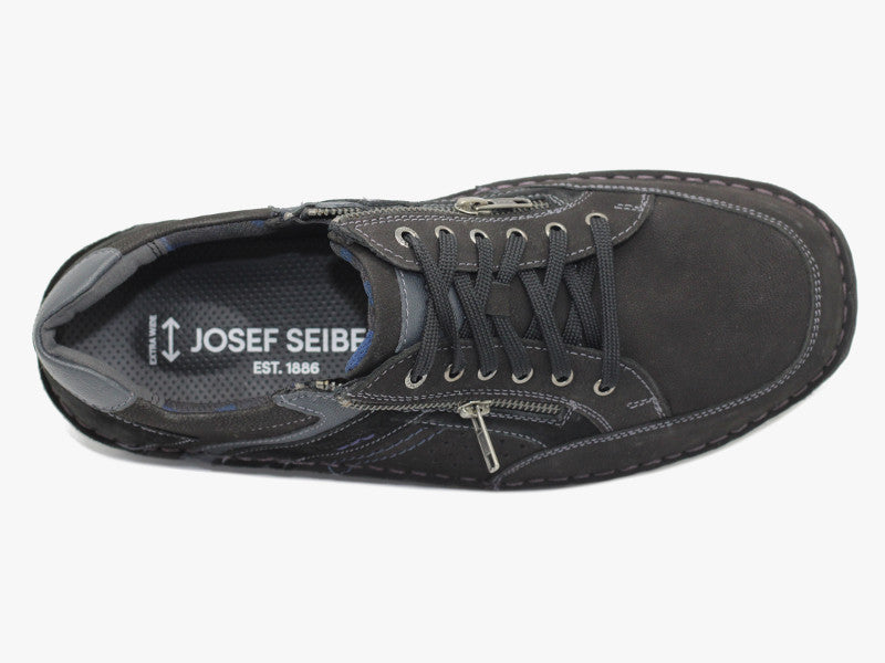 Chaussures sneakers en cuir noir Anvers