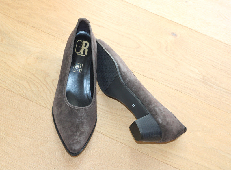 Escarpins Porino en cuir moiré Moka