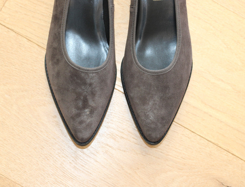 Escarpins Porino en cuir moiré Moka