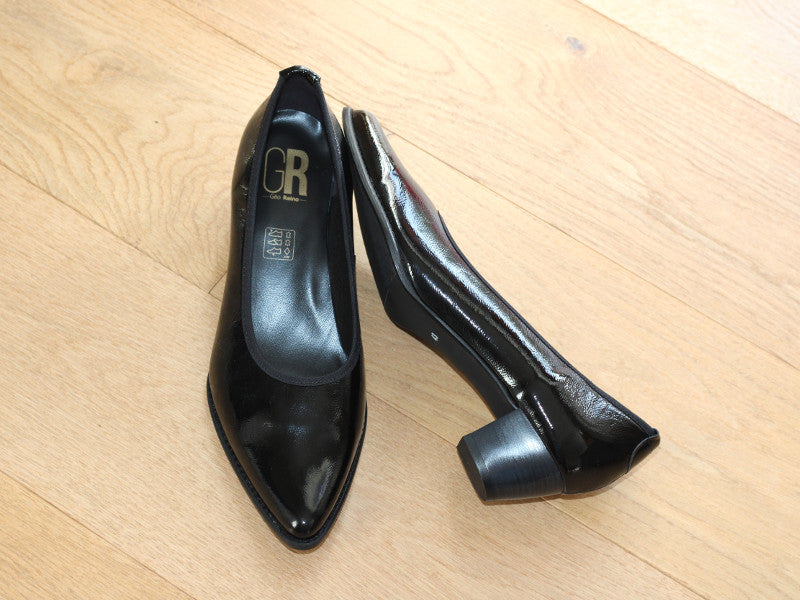 Escarpins Porino en cuir vernis Noir