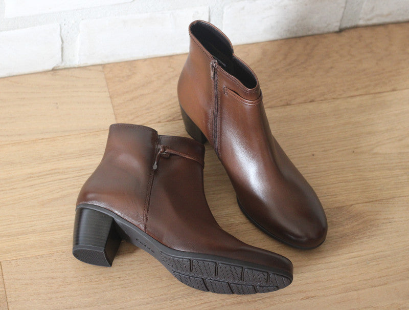 Bottines à talon Gabor en cuir marron