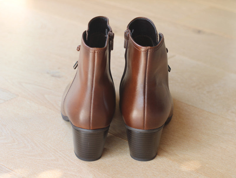 Bottines à talon Gabor en cuir marron
