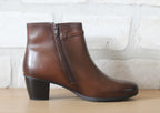 Bottines à talon Gabor en cuir marron
