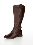 Bottes Tamaris en cuir marron cognac