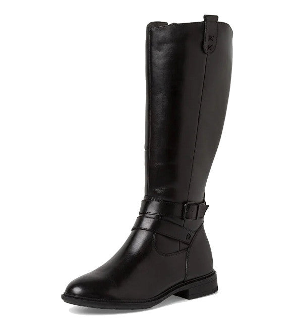 Bottes Tamaris en cuir noir