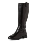 Bottes Tamaris en cuir noir
