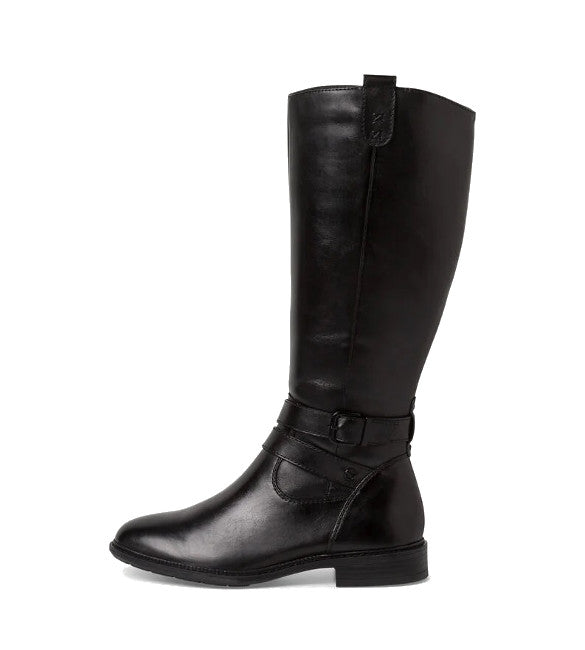 Bottes Tamaris en cuir noir