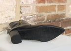 Bottines en cuir noir à bout pointu Twist