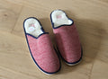 Mules en laine imprimé rouge Casimir