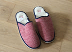 Mules en laine imprimé rouge Casimir