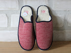 Mules en laine imprimé rouge Casimir