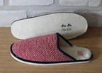 Mules en laine imprimé rouge Casimir