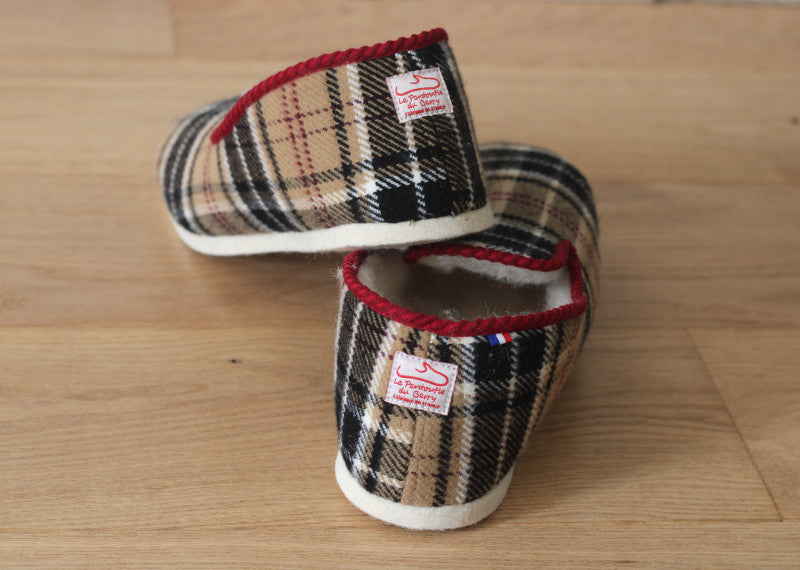 Charentaises en laine écossais Highland