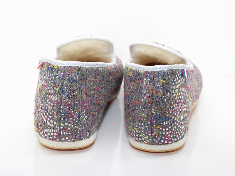 Charentaises en laine Paillettes