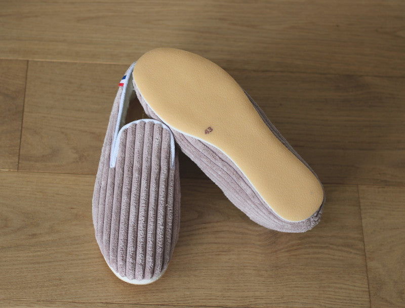 Charentaises en velours Poupette