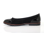 Ballerine Noir Gabor en cuir et velours