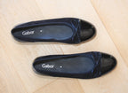 Ballerine Noir Gabor en cuir et velours