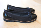Ballerine Noir Gabor en cuir et velours