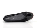 Ballerine Noir Gabor en cuir et velours