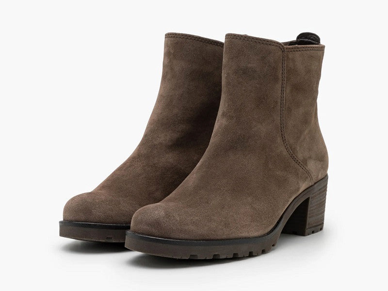Bottines à talon carré Gabor en cuir velours Mohair