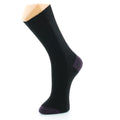 Chaussettes en laine Noir / Pointe et Talon Raisin