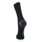 Chaussettes en laine Noir / Pointe et Talon Raisin