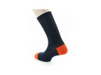 Chaussettes en coton fil d'Ecosse Noir et Orange