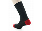 Chaussettes en coton fil d'Ecosse Noir et Rouge
