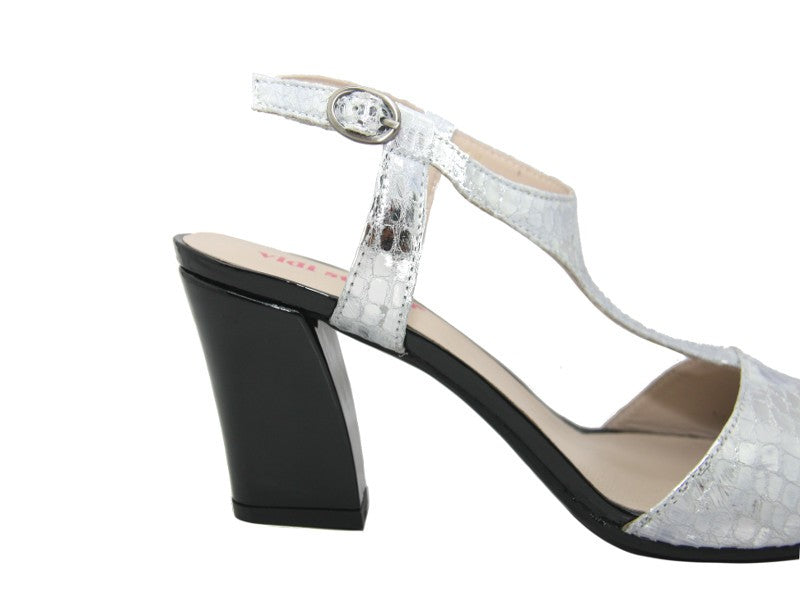 Sandales noir et argent